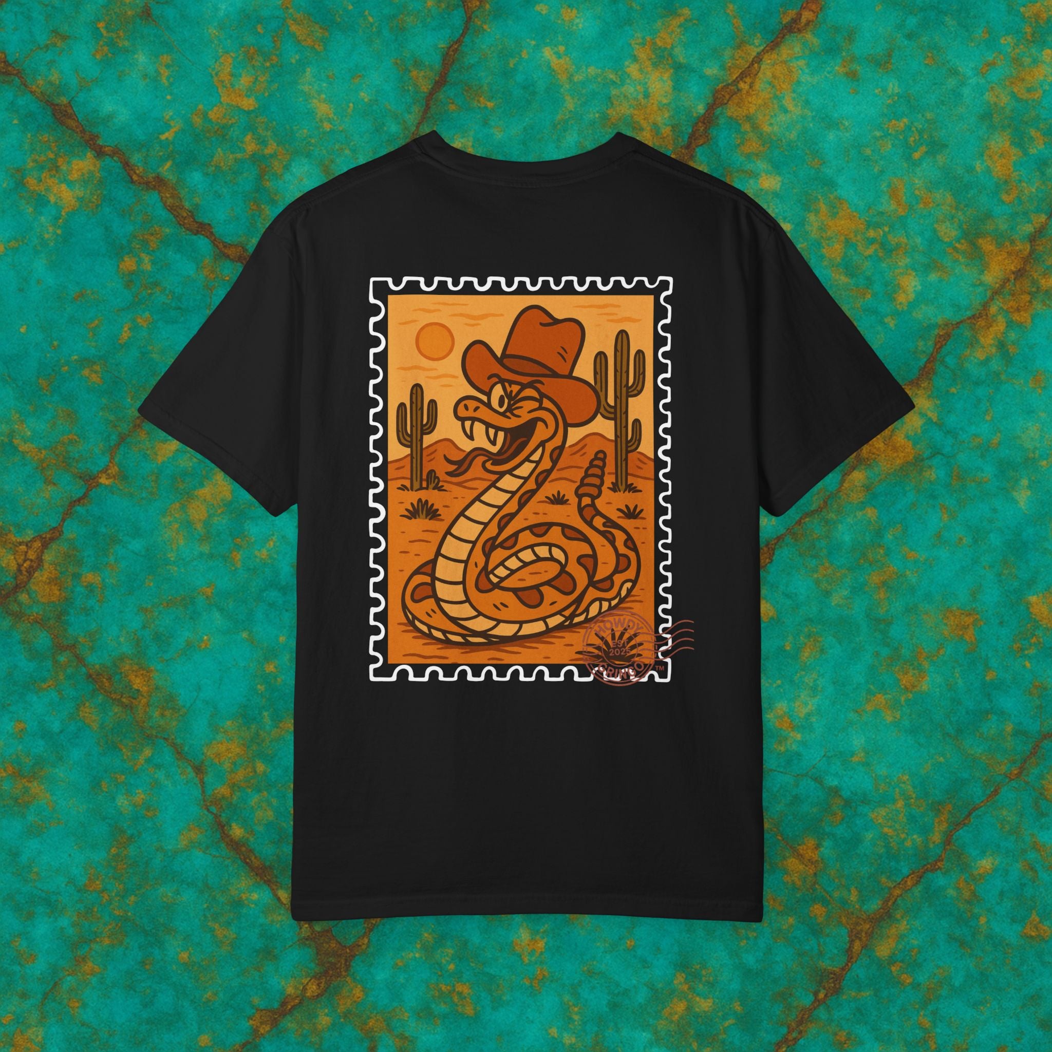 Reggie “Rowdy Raddler”™️ — Relaxed Comfort Colors travel tee, with southwest inspired designs. Perfect t-shirt for traveling, road trips or collecting.  ✨6 colors available.