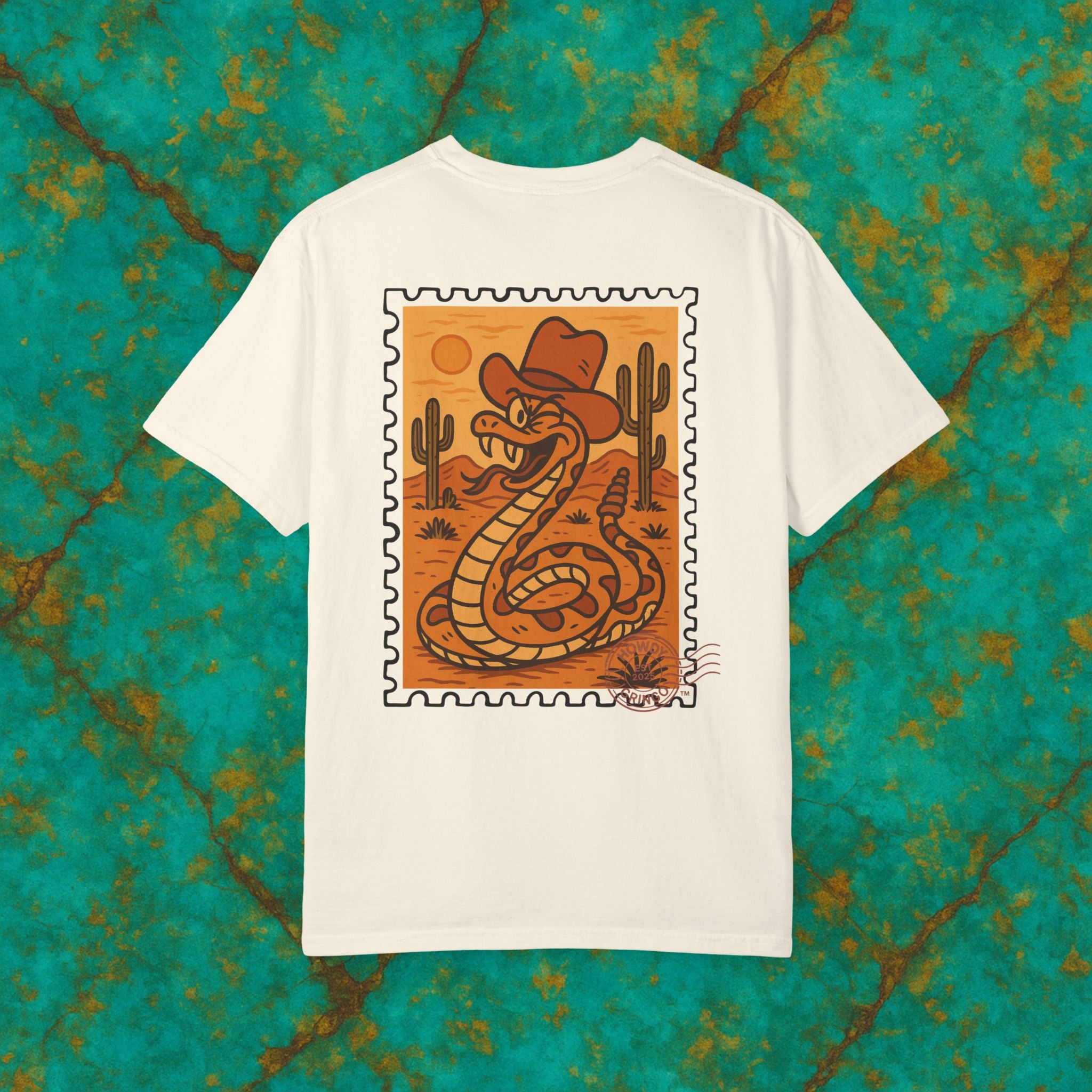 Reggie “Rowdy Raddler”™️ — Relaxed Comfort Colors travel tee, with southwest inspired designs. Perfect t-shirt for traveling, road trips or collecting.  ✨6 colors available.