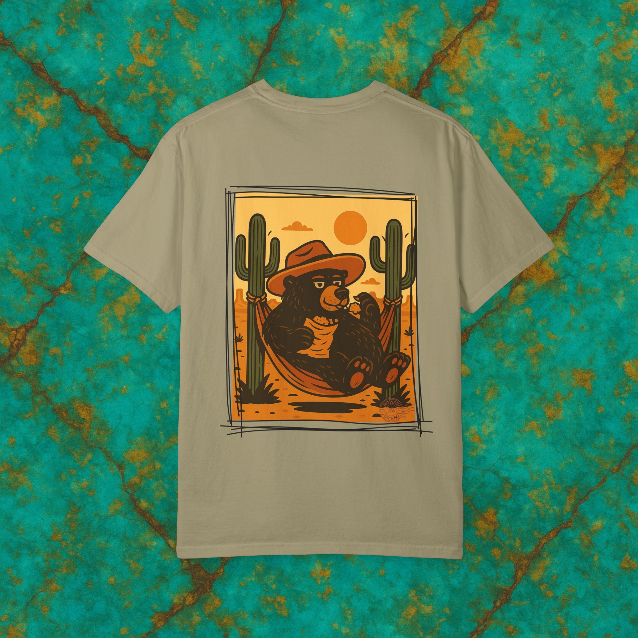 Boomer “brimming Bear”™️ — Relaxed Comfort Colors travel tee, with southwest inspired designs. Perfect t-shirt for traveling, road trips or collecting.✨6 colors available.