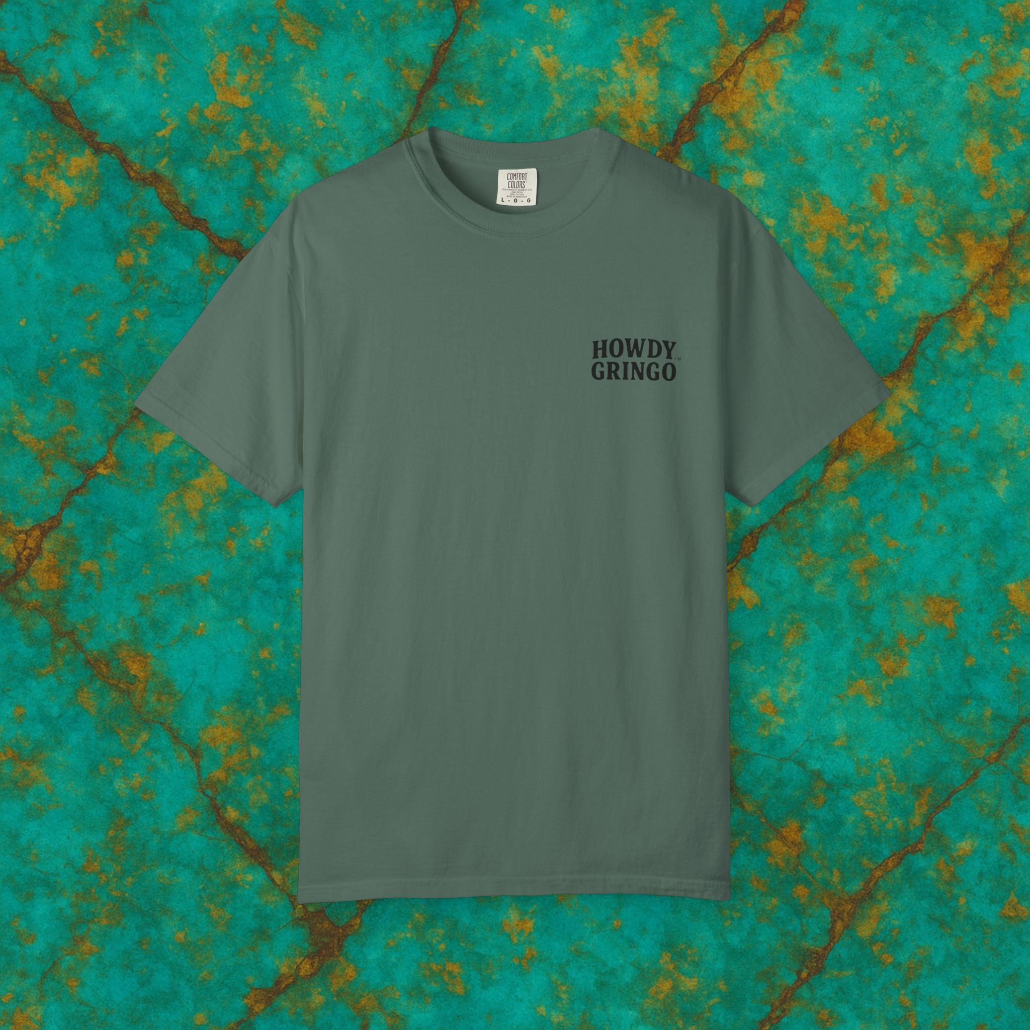 Reggie “Rowdy Raddler”™️ — Relaxed Comfort Colors travel tee, with southwest inspired designs. Perfect t-shirt for traveling, road trips or collecting.  ✨6 colors available.