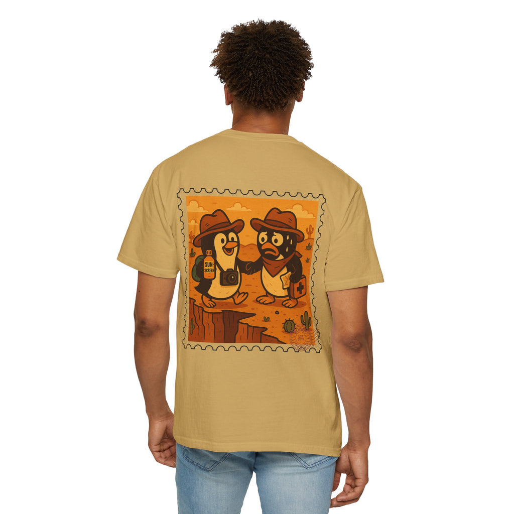 Pablo & Pebble “Pair-a-Noid Penguins”™️ — Relaxed Comfort Colors travel tee, with southwest inspired designs. Perfect t-shirt for traveling, road trips or collecting.✨7 colors available.